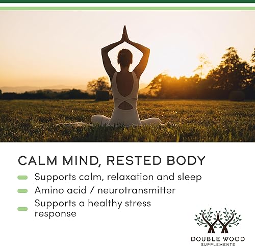 DOUBLE WOOD SUPPLEMENTS GABA SUPPLEMENT 1000MG 300 VEGAN CAPSULES FOR CALM, RELAXATION SLEEP SUPPORT NON-GMO, GLUTEN FREE