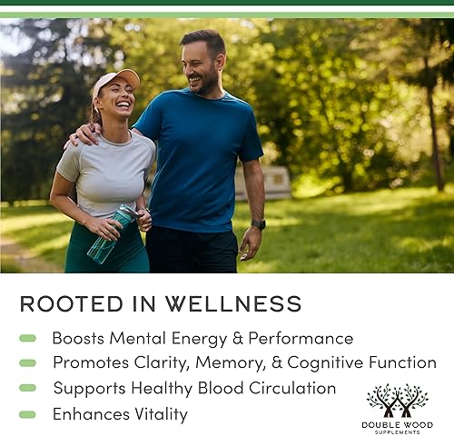 DOUBLE WOOD SUPPLEMENTS KOREAN RED GINSENG CAPSULES 1000MG 240 VEGAN PILLS, 4 MONTH SUPPLY FOR ENERGY COGNITIVE SUPPORT