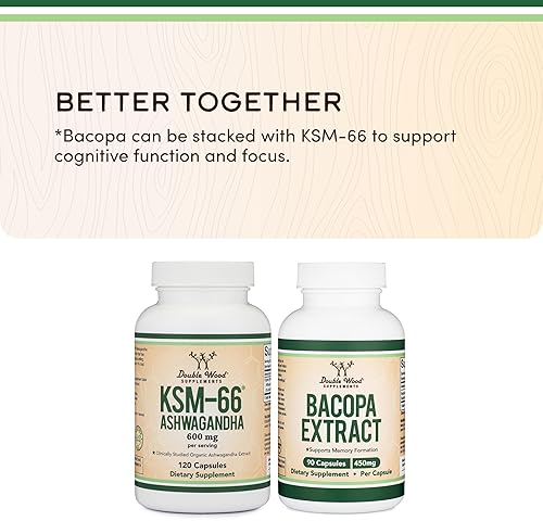DOUBLE WOOD SUPPLEMENTS ASHWAGANDHA KSM-66 600MG ORGANIC, CLINICALLY STUDIED ADAPTOGEN, 120 CAPSULES, DOUBLE WOOD SUPPLEMENT