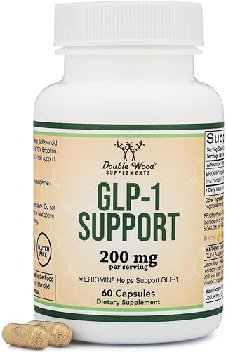 DOUBLE WOOD SUPPLEMENTS GLP-1 SUPPLEMENT 200MG BIOFLAVONOID EXTRACT FOR GUT HEALTH, 70 ERIOCITRIN, 30 SERVINGS