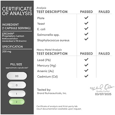 DOUBLE WOOD SUPPLEMENTS GLP-1 SUPPLEMENT 200MG BIOFLAVONOID EXTRACT FOR GUT HEALTH, 70 ERIOCITRIN, 30 SERVINGS