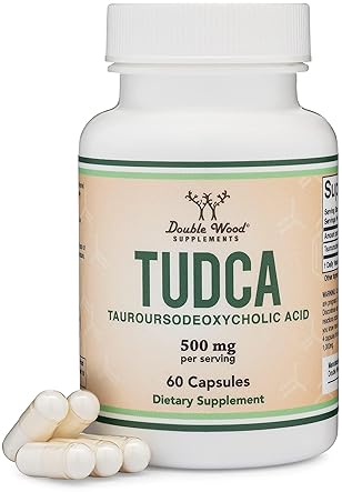 DOUBLE WOOD SUPPLEMENTS TUDCA BILE SALTS 500MG LIVER GALLBLADDER CLEANSE SUPPLEMENT 60 CAPSULES