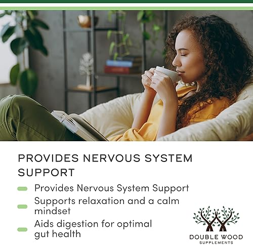 DOUBLE WOOD SUPPLEMENTS ORGANIC LEMON BALM TINCTURE 590MG 2OZ LIQUID EXTRACT FOR DIGESTION RELAXATION, 120 SERVINGS