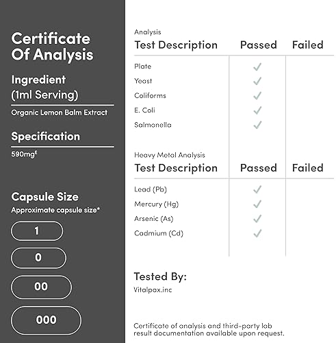DOUBLE WOOD SUPPLEMENTS ORGANIC LEMON BALM TINCTURE 590MG 2OZ LIQUID EXTRACT FOR DIGESTION RELAXATION, 120 SERVINGS