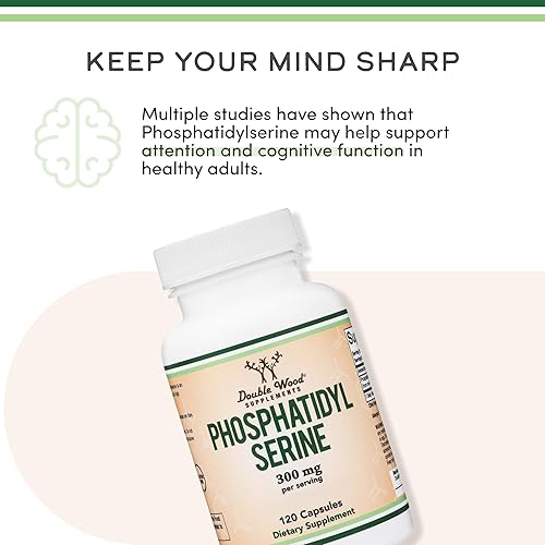 DOUBLE WOOD SUPPLEMENTS PHOSPHATIDYLSERINE 300MG SUPPLEMENT 120 CAPSULES BRAIN MEMORY SUPPORT BY DOUBLE WOOD