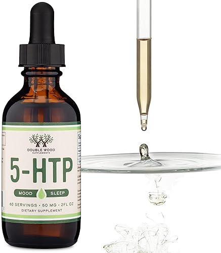 DOUBLE WOOD SUPPLEMENTS 5-HTP LIQUID DROPS 50MG FAST-ABSORBING SEROTONIN SUPPLEMENT FOR MOOD, SLEEP RELAXATION, 60 SERVINGS