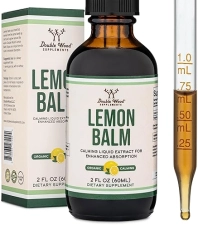 DOUBLE WOOD SUPPLEMENTS ORGANIC LEMON BALM TINCTURE 590MG 2OZ DOUBLE WOOD SUPPLEMENTS FOR DIGESTION RELAXATION