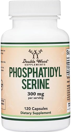 DOUBLE WOOD SUPPLEMENTS PHOSPHATIDYLSERINE 300MG SUPPLEMENT 120 CAPSULES, MEMORY FOCUS SUPPORT BY DOUBLE WOOD