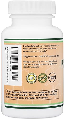 DOUBLE WOOD SUPPLEMENTS PHOSPHATIDYLSERINE 300MG SUPPLEMENT 120 CAPSULES, MEMORY FOCUS SUPPORT BY DOUBLE WOOD