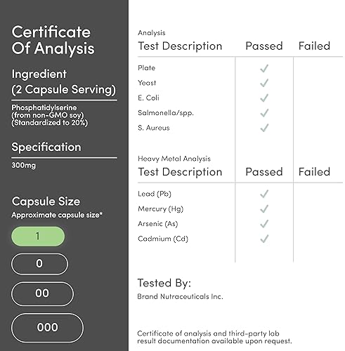 DOUBLE WOOD SUPPLEMENTS PHOSPHATIDYLSERINE 300MG SUPPLEMENT 120 CAPSULES, MEMORY FOCUS SUPPORT BY DOUBLE WOOD