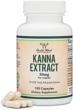 DOUBLE WOOD SUPPLEMENTS KANNA EXTRACT SUPPLEMENT 50MG, 120 VEGAN CAPSULES SCELETIUM TORTUOSUM FOR RELAXATION, NON-GMO