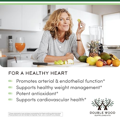 DOUBLE WOOD SUPPLEMENTS CITRUS BERGAMOT SUPPLEMENT 1000MG 60 CAPSULES FOR CHOLESTEROL TRIGLYCERIDE SUPPORT