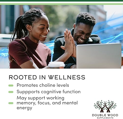 DOUBLE WOOD SUPPLEMENTS CDP CHOLINE CITICOLINE 300MG PHARMACEUTICAL GRADE SUPPLEMENT, 60 CAPSULES, THIRD-PARTY TESTED