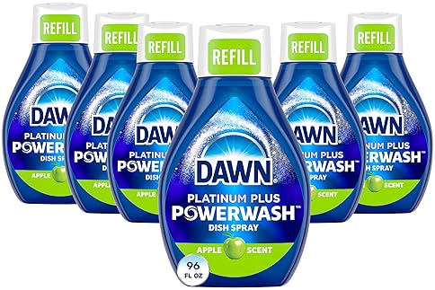 DAWN PLATINUM POWERWASH DISH SPRAY REFILL, APPLE SCENT, 16 FL OZ, PACK OF 6 DISH SOAP LIQUID