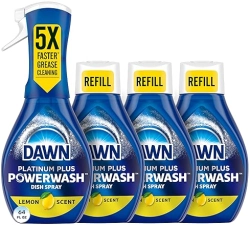 DAWN POWERWASH DISH SPRAY LEMON STARTER KIT 3 REFILLS, 16OZ EACH, 4-PACK TOTAL 64OZ
