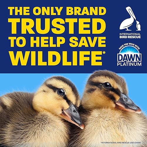 DAWN PLATINUM EZ-SQUEEZE LEMON DISH SOAP, GREASE REMOVAL, 6-PACK 18OZ, BLEACH ALTERNATIVE