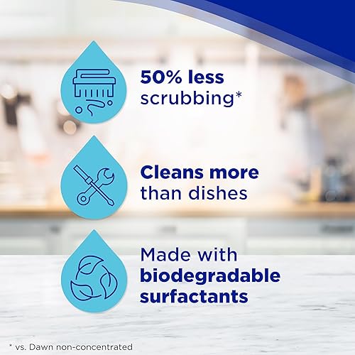 DAWN ULTRA EZ-SQUEEZE DISH SOAP, ORIGINAL, GREASE REMOVAL, 6-PACK UPSIDE DOWN 22OZ BOTTLES