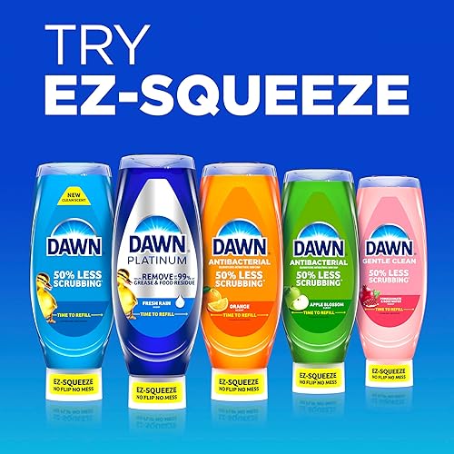 DAWN PLATINUM EZ-SQUEEZE WILD JASMINE DISH SOAP, GREASE REMOVAL, 6 PACK, 18 FL OZ BOTTLES