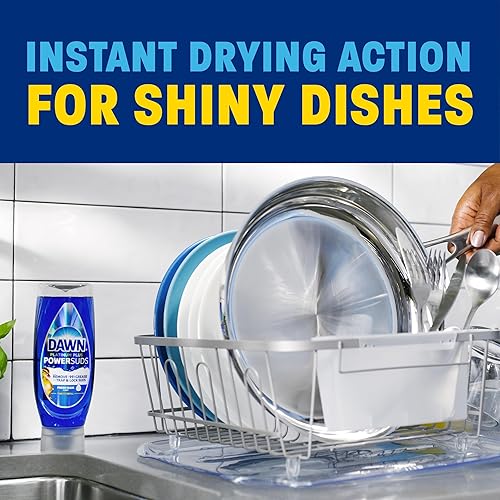 DAWN PLATINUM PLUS POWERSUDS DISH SOAP, GREASE REMOVAL, FRESH RAIN, 2X17.4OZ EZ-SQUEEZE BUNDLE