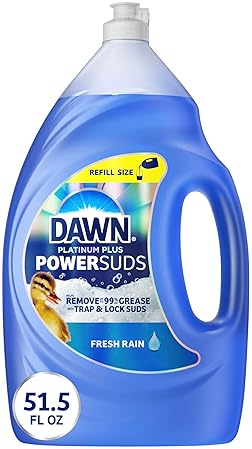 DAWN PLATINUM PLUS POWERSUDS LIQUID DISH SOAP REFILL, 51.5 OZ POWERFUL GREASE CLEANING