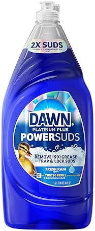 DAWN PLATINUM PLUS POWERSUDS LIQUID DISH SOAP, 38OZ BOTTLE POWERFUL GREASE CLEANING FORMULA