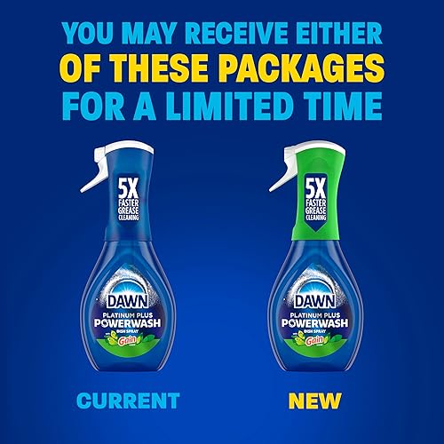 DAWN POWERWASH DISH SPRAY STARTER KIT 3 GAIN ORIGINAL REFILLS, 64OZ TOTAL, LIQUID DISH SOAP