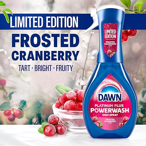 DAWN POWERWASH DISH SPRAY STARTER KIT, FROSTED CRANBERRY SCENT, 16 FL OZ, DISH SOAP CLEANER