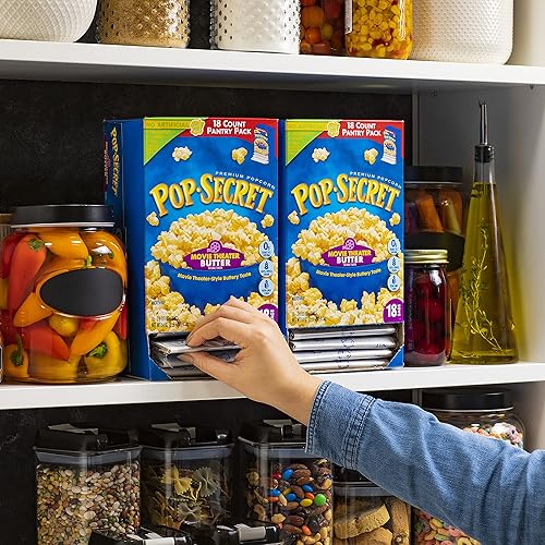 POP SECRET MOVIE THEATER BUTTER MICROWAVE POPCORN, 36 BAGS 3 OZ , 2 BOXES, BULK SNACK PACK