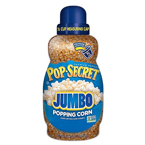 POP SECRET JUMBO POPCORN KERNELS, 50 OZ BULK JAR FRESH, PREMIUM POPPING CORN FOR HOME THEATER