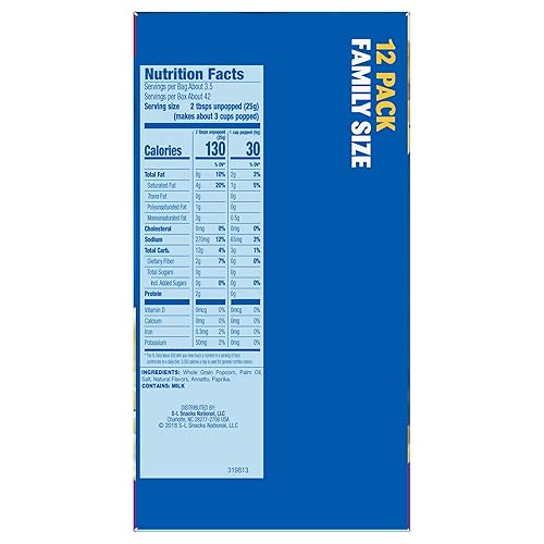 POP SECRET MOVIE THEATER BUTTER MICROWAVE POPCORN, 3.2OZ BAGS, 12CT BOX, PACK OF 4