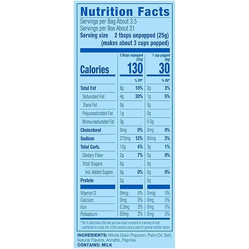 POP SECRET EXTRA BUTTER MICROWAVE POPCORN, 6 COUNT 3.2OZ BAGS, NON-GMO, EXTRA BUTTERY, 19.2OZ BOX