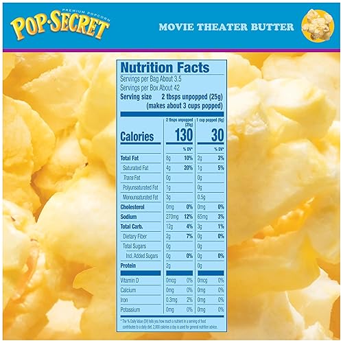 POP SECRET MOVIE THEATER BUTTER MICROWAVE POPCORN, 3.2 OZ BAGS, 12 COUNT BUTTERY SNACK SHARING