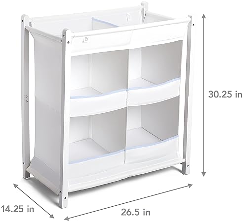 MUNCHKIN NURSERY ESSENTIALS DIAPER ORGANIZER BABY STORAGE CADDY FOR CHANGING TABLE NURSERY