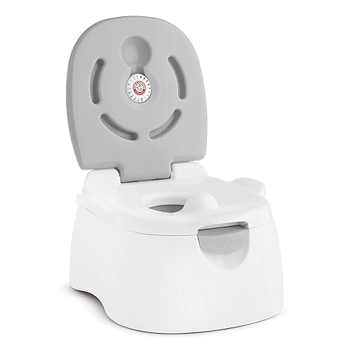 MUNCHKIN ARM HAMMER 3-IN-1 POTTY SEAT POTTY CHAIR, TRAINER RING STEP STOOL, GREY