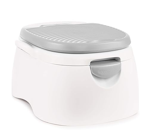MUNCHKIN ARM HAMMER 3-IN-1 POTTY SEAT POTTY CHAIR, TRAINER RING STEP STOOL, GREY