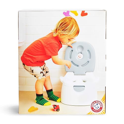 MUNCHKIN ARM HAMMER 3-IN-1 POTTY SEAT POTTY CHAIR, TRAINER RING STEP STOOL, GREY