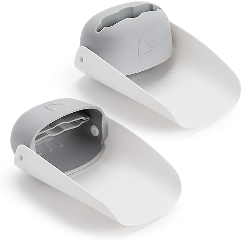 MUNCHKIN 2-PACK EXTEND FAUCET EXTENDERS STURDY POTTY TRAINING SEAT, GREY TODDLER BATHROOM SET