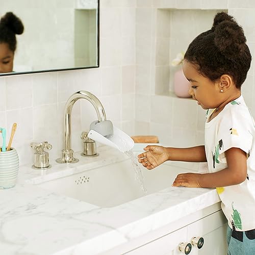 MUNCHKIN 2-PACK EXTEND FAUCET EXTENDERS STURDY POTTY TRAINING SEAT, GREY TODDLER BATHROOM SET