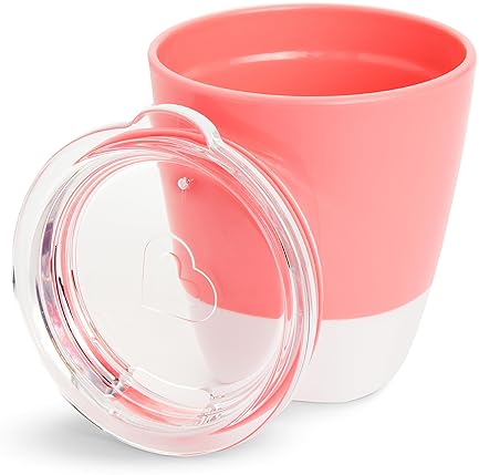 MUNCHKIN SPLASH TODDLER TRAINING CUPS WITH LIDS, 7OZ, MULTICOLORED, BPA-FREE, 4 PACK