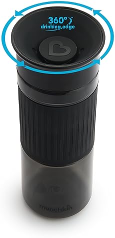 MUNCHKIN MIRACLE 360 SPILL-PROOF SIPPY CUP 24OZ BLACK TODDLER, KIDS ADULT DRINK CUP