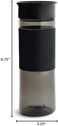 MUNCHKIN MIRACLE 360 SPILL-PROOF SIPPY CUP 24OZ BLACK TODDLER, KIDS ADULT DRINK CUP