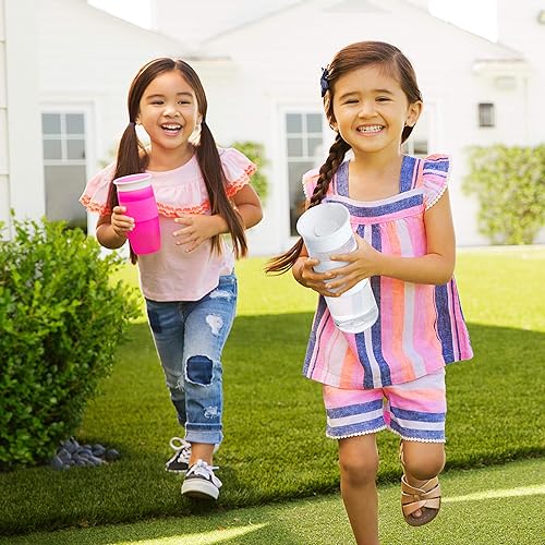 MUNCHKIN MIRACLE 360 SPILL PROOF SIPPY CUPS, 24OZ 10OZ, 2 PACK PINK, TODDLER ADULT SET