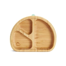 MUNCHKIN BAMBOU DIVIDED SUCTION PLATE ECO-FRIENDLY BAMBOO BABY TODDLER DINNERWARE PLATE