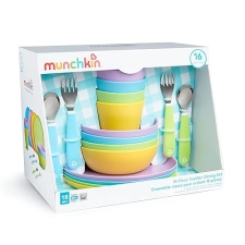 MUNCHKIN 16-PIECE BABY TODDLER FEEDING SET PLATES, BOWLS, CUPS UTENSILS INCLUDED