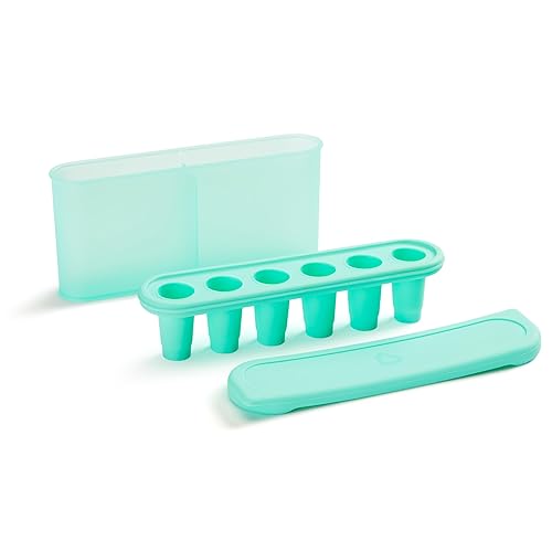 MUNCHKIN SILICONE BABY FOOD FEEDERS FREEZER TRAY SET FOR FRESH FRUIT, BLUE MINT
