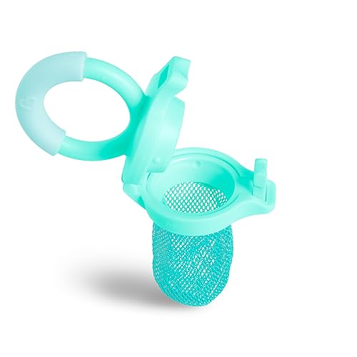 MUNCHKIN SILICONE BABY FOOD FEEDERS FREEZER TRAY SET FOR FRESH FRUIT, BLUE MINT