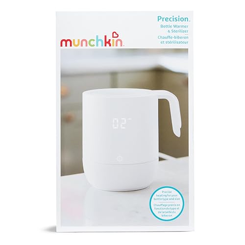 MUNCHKIN PRECISION BABY BOTTLE WARMER, STERILIZER FOOD HEATER FITS ALL BOTTLES, DIGITAL DISPLAY