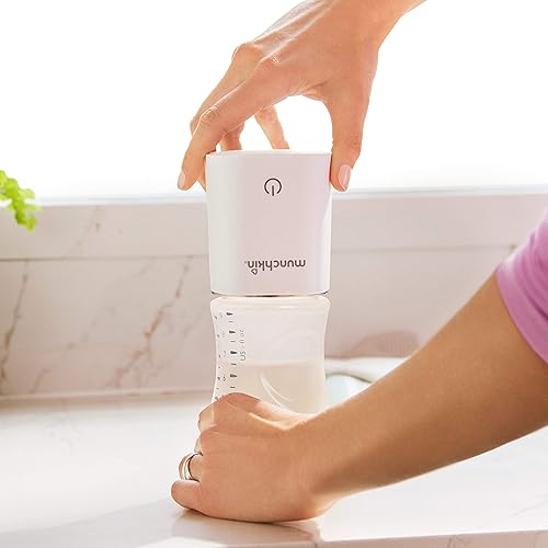 MUNCHKIN 98 DIGITAL PLUG-IN BABY BOTTLE WARMER WITH 4 ADAPTERS, FITS MOST BOTTLES, WHITE
