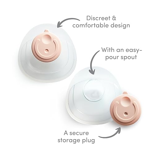 MUNCHKIN SILICONE BREAST MILK COLLECTOR CUPS, BPA-FREE, LEAKPROOF, 1.5OZ, 2 PACK, FOR NURSING MOMS