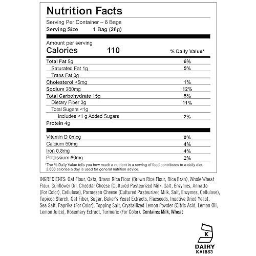 MUNCHKIN MILKMAKERS LACTATION CHEDDAR CRISPS WITH OATS FLAX, 6-PACK SNACKS FOR BREASTFEEDING MOMS